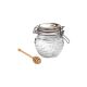 GLASS HONEY POT SET